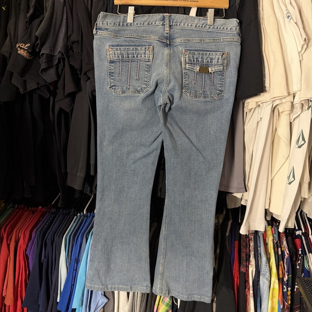 Vintage Hollister Flare Jeans Womens Size 9 Light Wash Blue Bootcut Mallcore 00s
